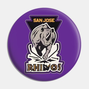 Defunct San Jose Rhinos Roller Hockey Pin