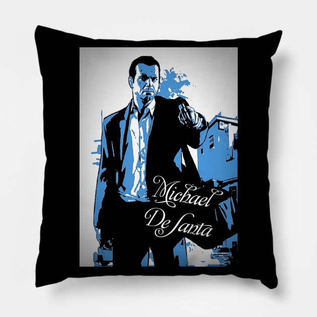 Michael De Santa (pop art) Pillow by d1a2n3i4l5