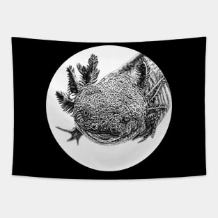 Axolotl illustration Tapestry