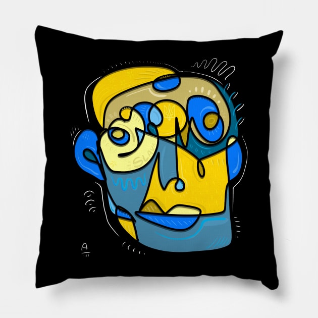 SLAVA UKRAINI Pillow by Angel Rivas