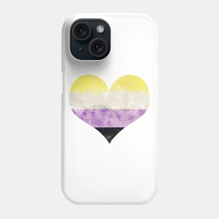 Nonbinary Pride Heart - Watercolor Phone Case