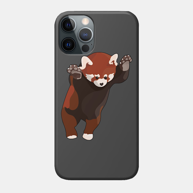 Red Panda Bear Excited. - Red Panda - Phone Case