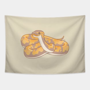 Banana Ball Python Digital Illustration Tapestry