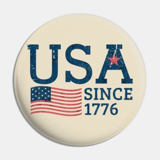 July 4th USA Since 1776 - Retro Pin