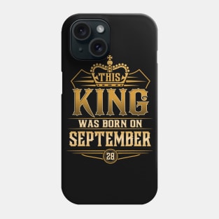 This King Was Born On September 28Th Virgo Libra Phone Case