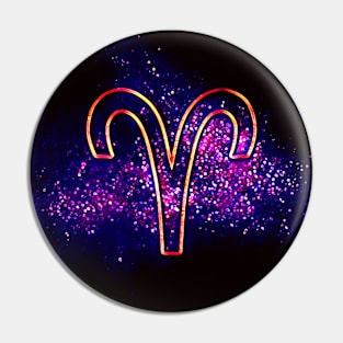 Aries (Retro Aries Zodiac) Pin