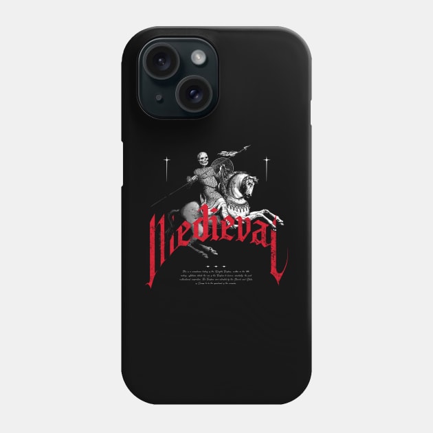 Vintage Medieval Skeleton on Horse | Vintage | Dark Fantasy Phone Case by AngryBlackDog