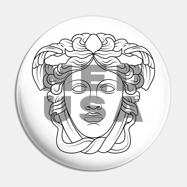 Medusa head Pin by Houseofwinning