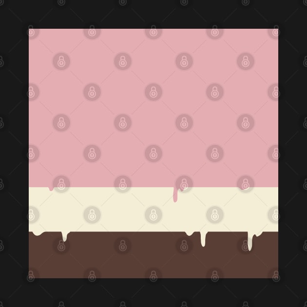 Melted Neopolitan Ice Cream Stripe Pattern by Sunny Saturated