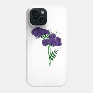 Purple sweet peas Phone Case