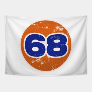 68 Vintage Number Tapestry