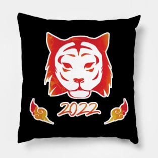 Chinese Zodiac Tiger Year 2022 Tribal Graphic Minimal Pillow