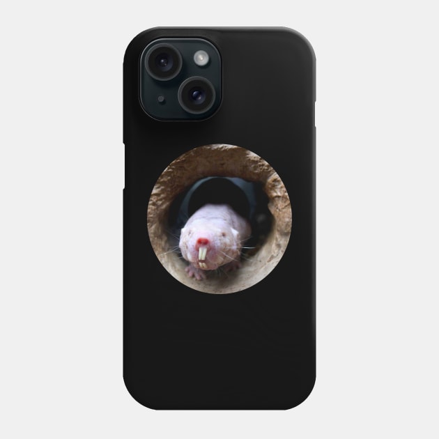 Naked Mole Rat Phone Case by Art of V. Cook