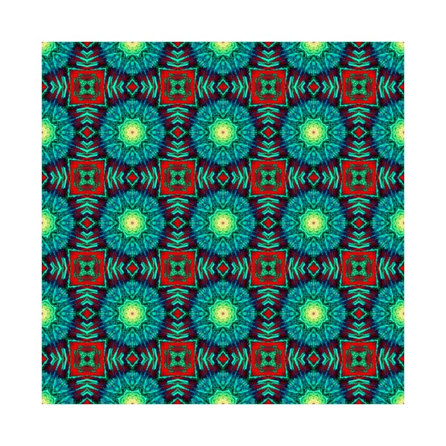 Moroccan arabic oriental tile pattern by redwitchart