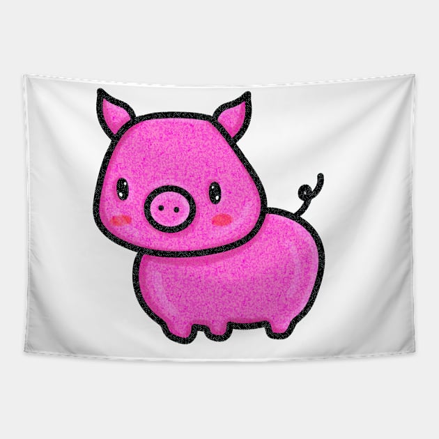 Cute Piggy Tapestry by Doggomuffin 