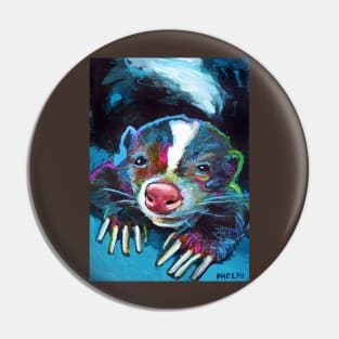 Colorful Skunk Design Pin