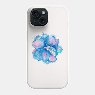 Blue delphinium flower Phone Case