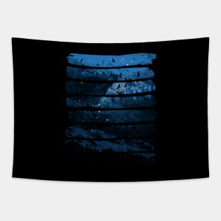 Ice Cold Mountains - Snowy Night Alps Tapestry