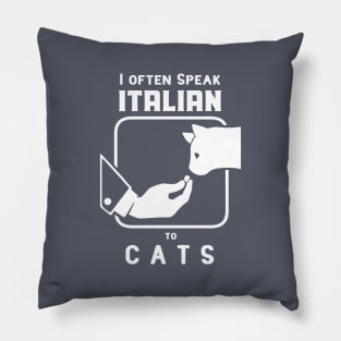 Funny Italian hand gesture and a cat Pillow