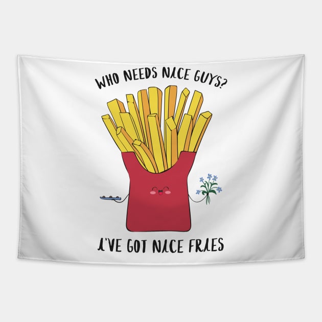 Nice Guys? Nice Fries, Funny Fries Food Tapestry by Dreamy Panda Designs