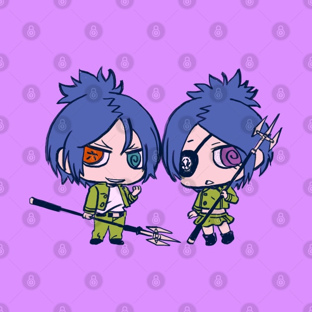 I draw chibi mukuro and chrome / Katekyo Hitman REBORN by mudwizard