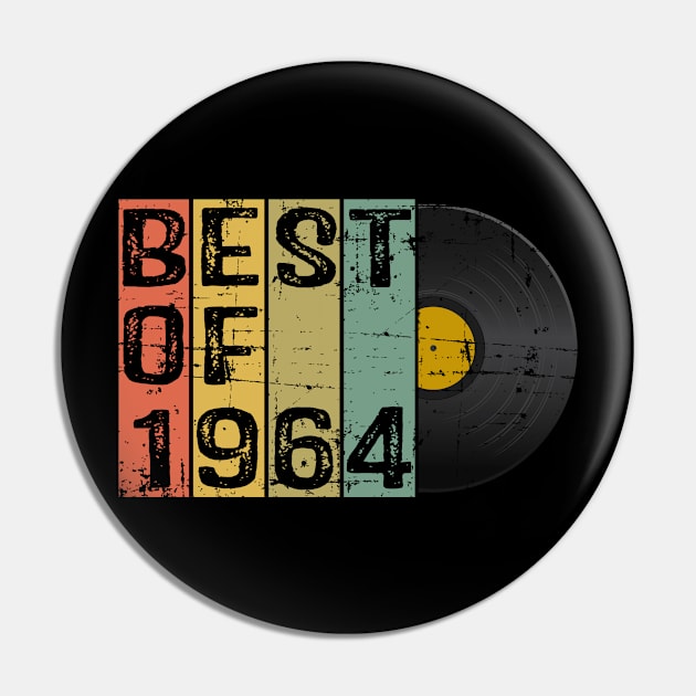 Retro Vintage 56th Birthday Gift For Him or Her Best of 1964 Pin by RW