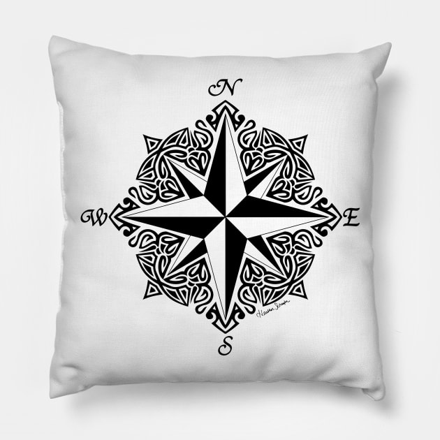 Tribal Compass Rose Pillow by artsytoocreations