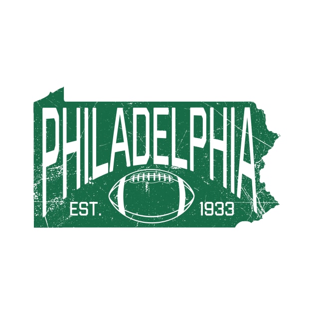 Philadelphia PA Football - White by KFig21