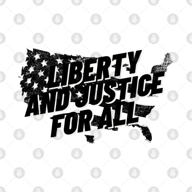 Liberty and Justice for all July 4th T shirt by RJS Inspirational Apparel