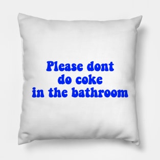 Coke meme dark blue Pillow