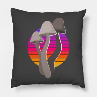 Toadstool Mushroom Sunset Pillow