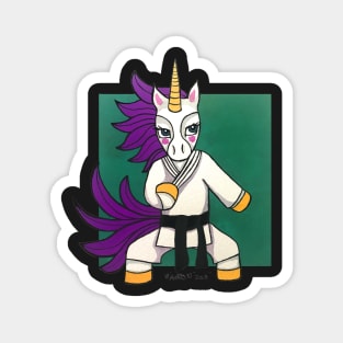 Green Karat-icorn (Karate Unicorn): Animals of Inspiration Magnet