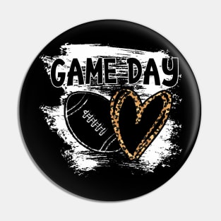 Football Game Day Leopard Cheetah Game Day Football Pin