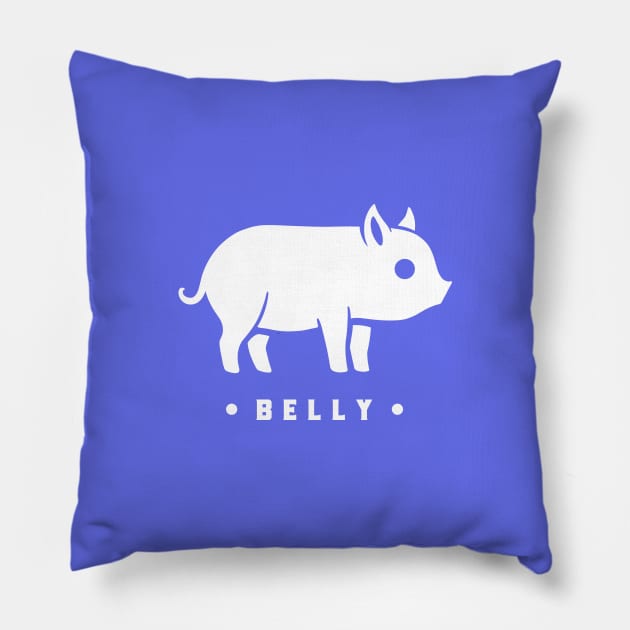 Small Potbelly Piglet. Cute minimal art for big fans Pillow by croquis design