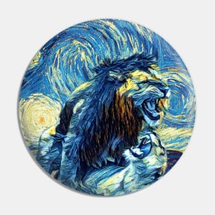 Mafia Lion Van Gogh Style Pin