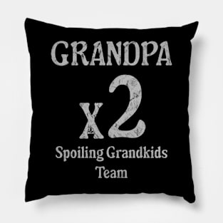 Grandfather x2 Proud Team Family-Focused fun team Pillow