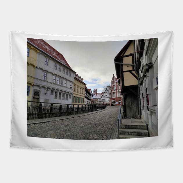 Quedlinburg, Word with a view of the Collegiate Church Tapestry by Gourmetkater