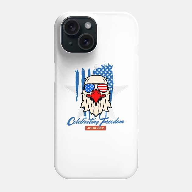 4th of july Eagle Phone Case by Don’t Care Co