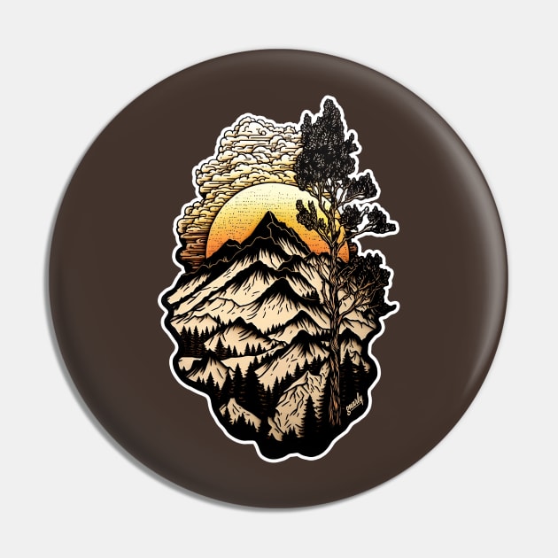 Cloudy Appalachian Trail Mountain Sunset by gnarly Pin by ChattanoogaTshirt