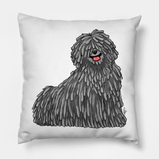 Dog - Puli - Gray Pillow