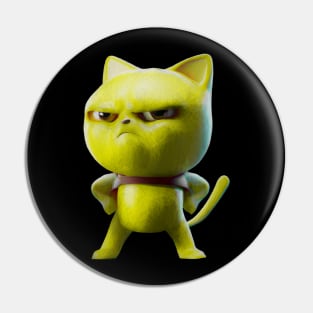 Lemon Cat-Color Sketch Pin