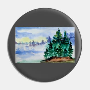 Christmas trees landscape Pin