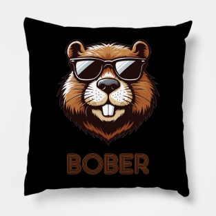 Funny Polish Internet Meme Bobr Bober Kurwa Beaver Sunglasses Pillow