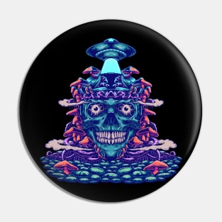 Skull Trippy Pin