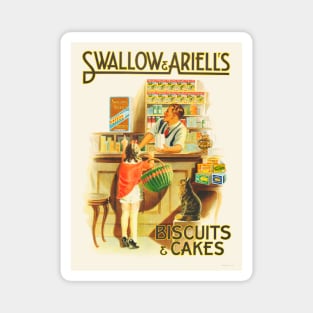 Biscuits and Cakes Vintage Advertising Poster Magnet