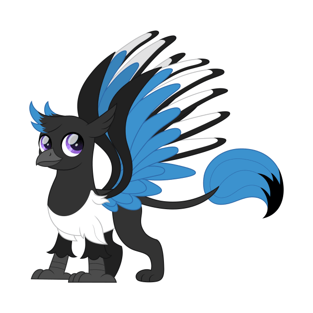 Garrett the Magpie Griffon by CloudyGlow