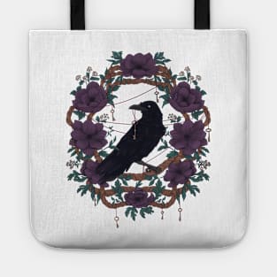 The Keeper - Raven and Skeleton Key Illustration Tote