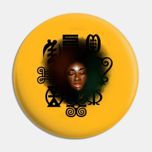 Adinkra Roots Pin