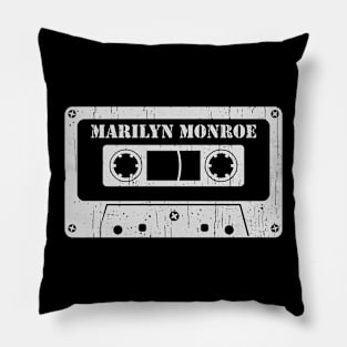 Marilyn Monroe - Vintage Cassette White Pillow