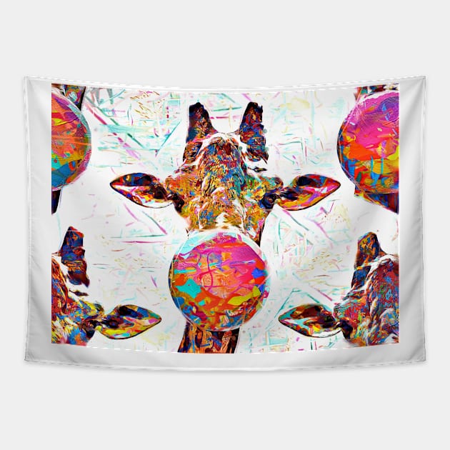 Bubble Gum Giraffe Tapestry by danieljanda